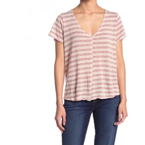 Project Social T Tops - PROJECT SOCIAL T Striped V-Neck Top